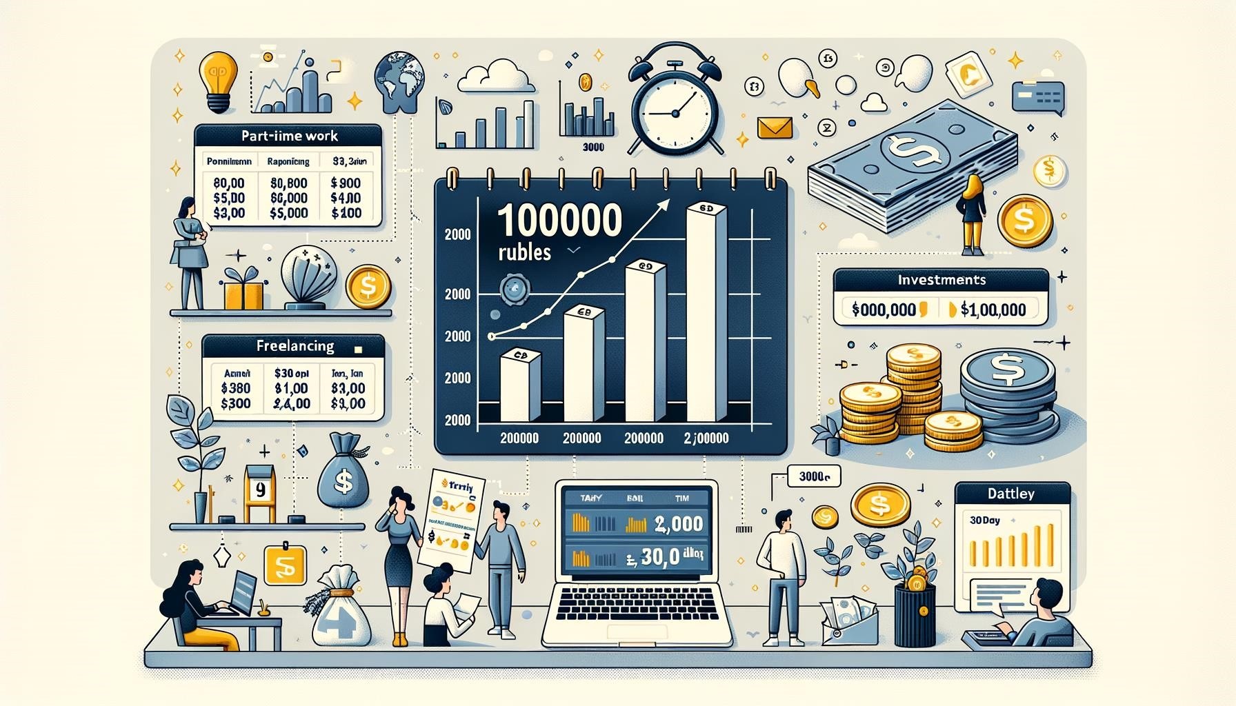 заработать 100000 рублей за месяц